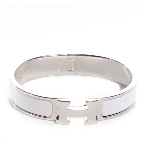 white hermes bracelet leather|Hermes enamel bracelets for women.